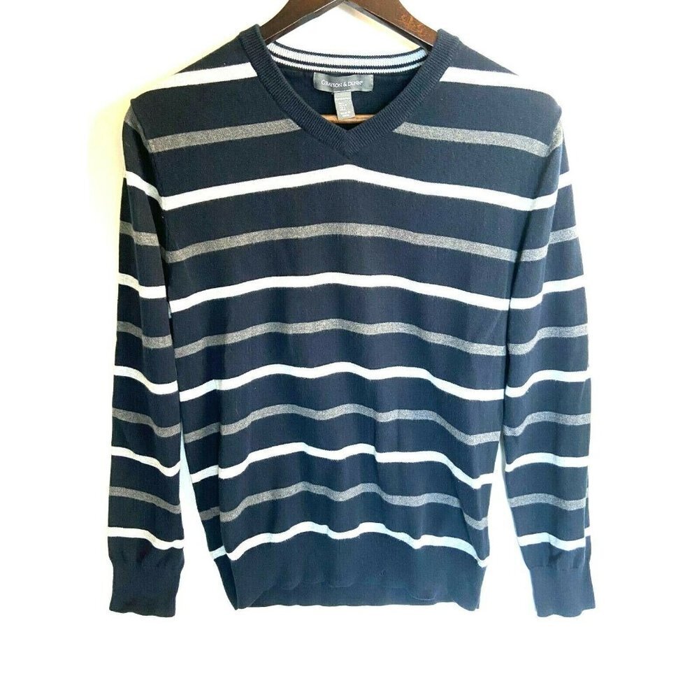 Grayson & Dunn 100% Cotton V-Neck Sweater Size L